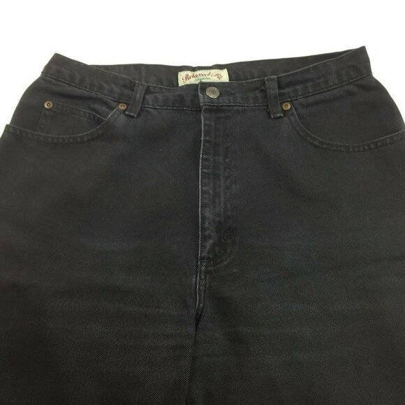 St. Johns Bay Womens Relaxed Fit Straight Leg Black Jeans Pants Cotton Size 14 - Picture 3 of 7